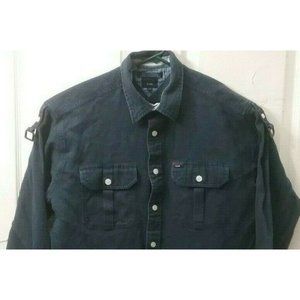 TOMMY JEANS Dark Blue Cotton Long Sleeve